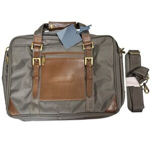 Cutter & Buck Unisex Laptop Messenger Bag Briefcase Brown Tan 16" x 13" x 4"